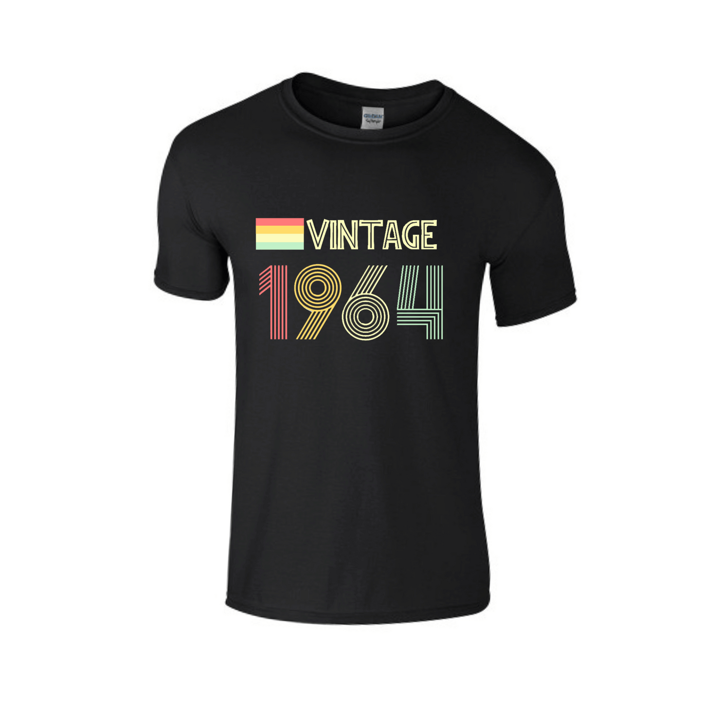 Vintage Retro 1964 60th Birthday T-Shirt | Printed Crew Neck T-Shirt