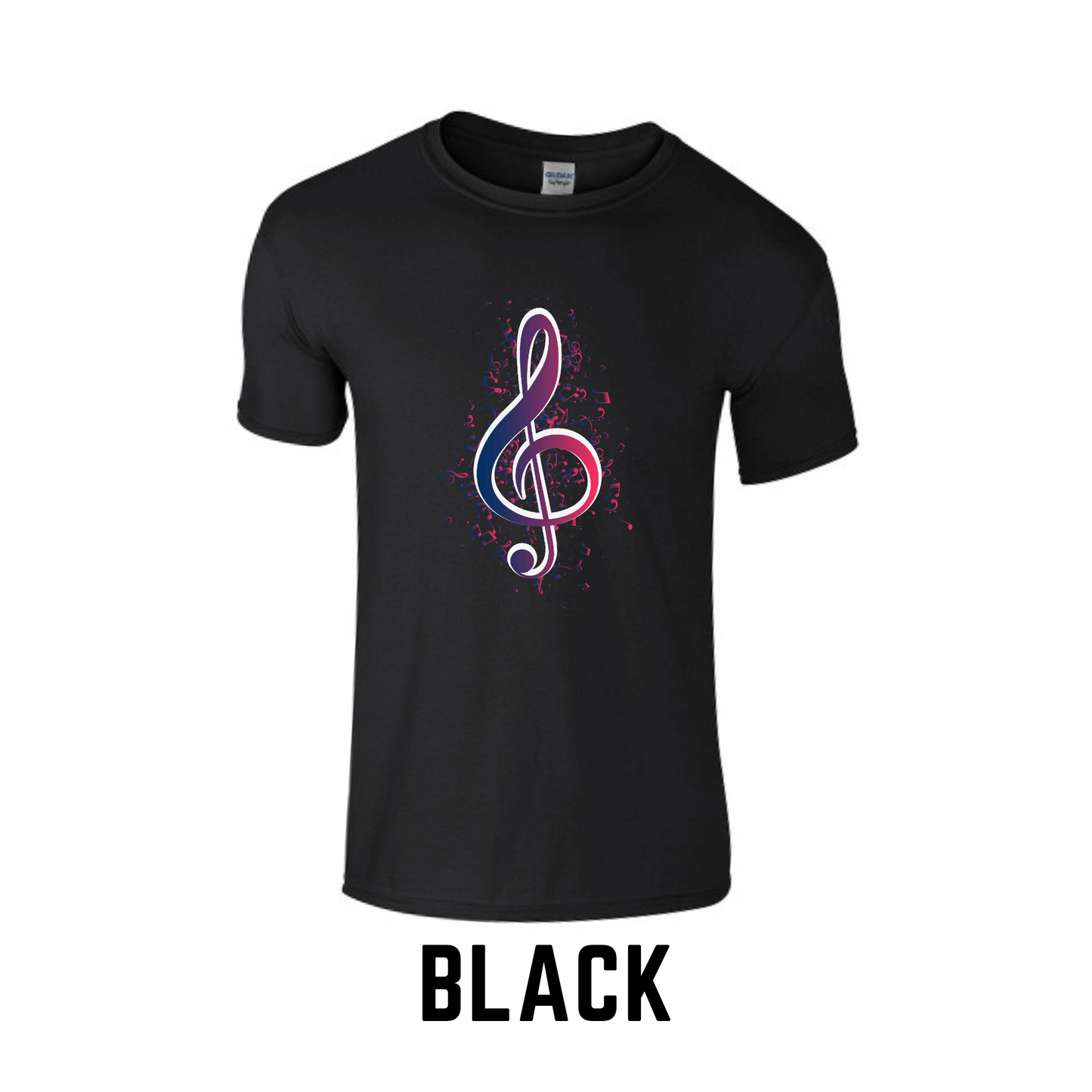 Treble Clef Music Theme | Printed Crew Neck T-Shirt