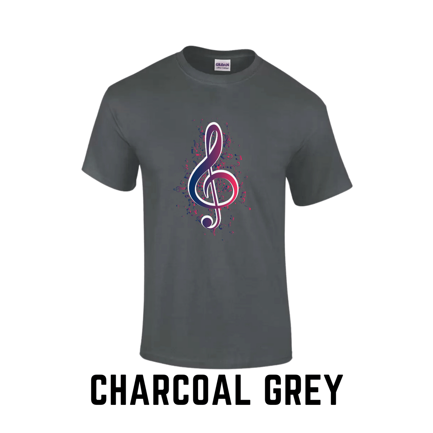 Treble Clef Music Theme | Printed Crew Neck T-Shirt