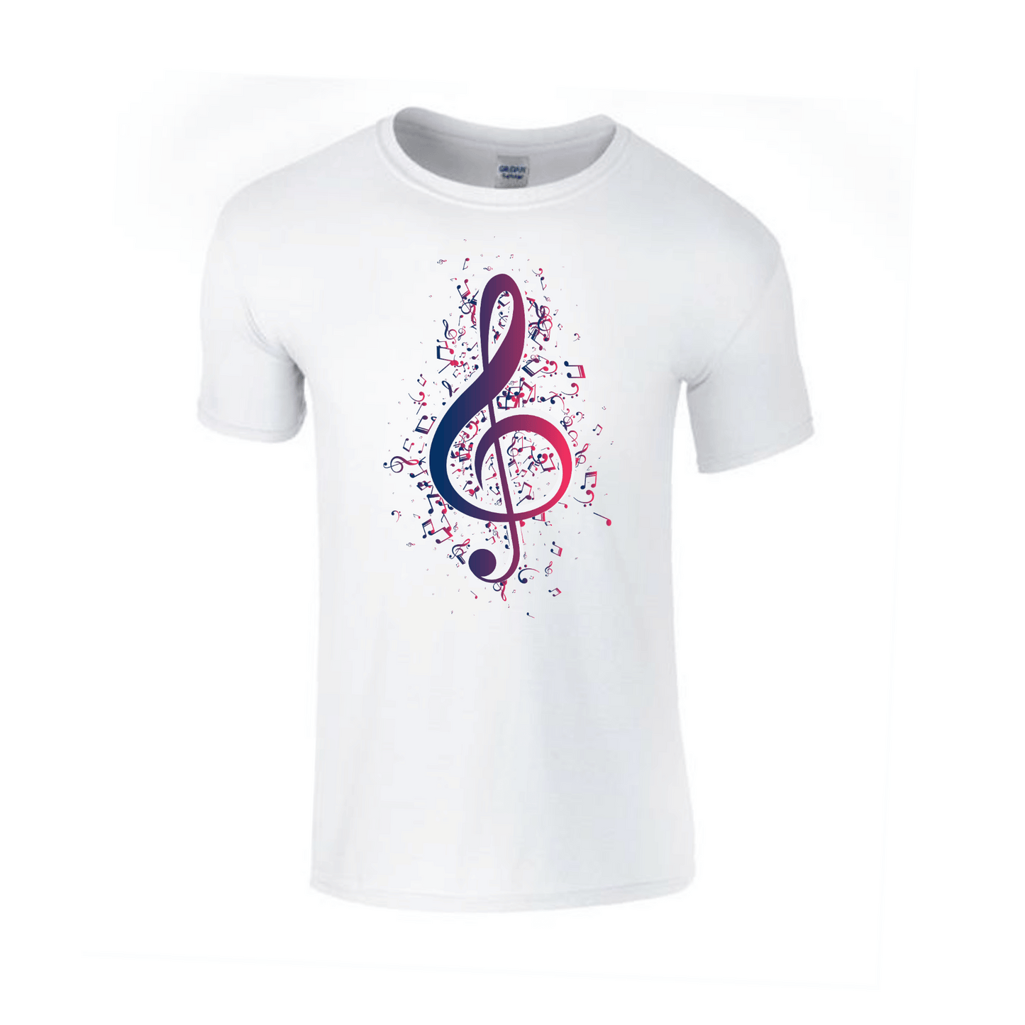 Treble Clef Music Theme | Printed Crew Neck T-Shirt