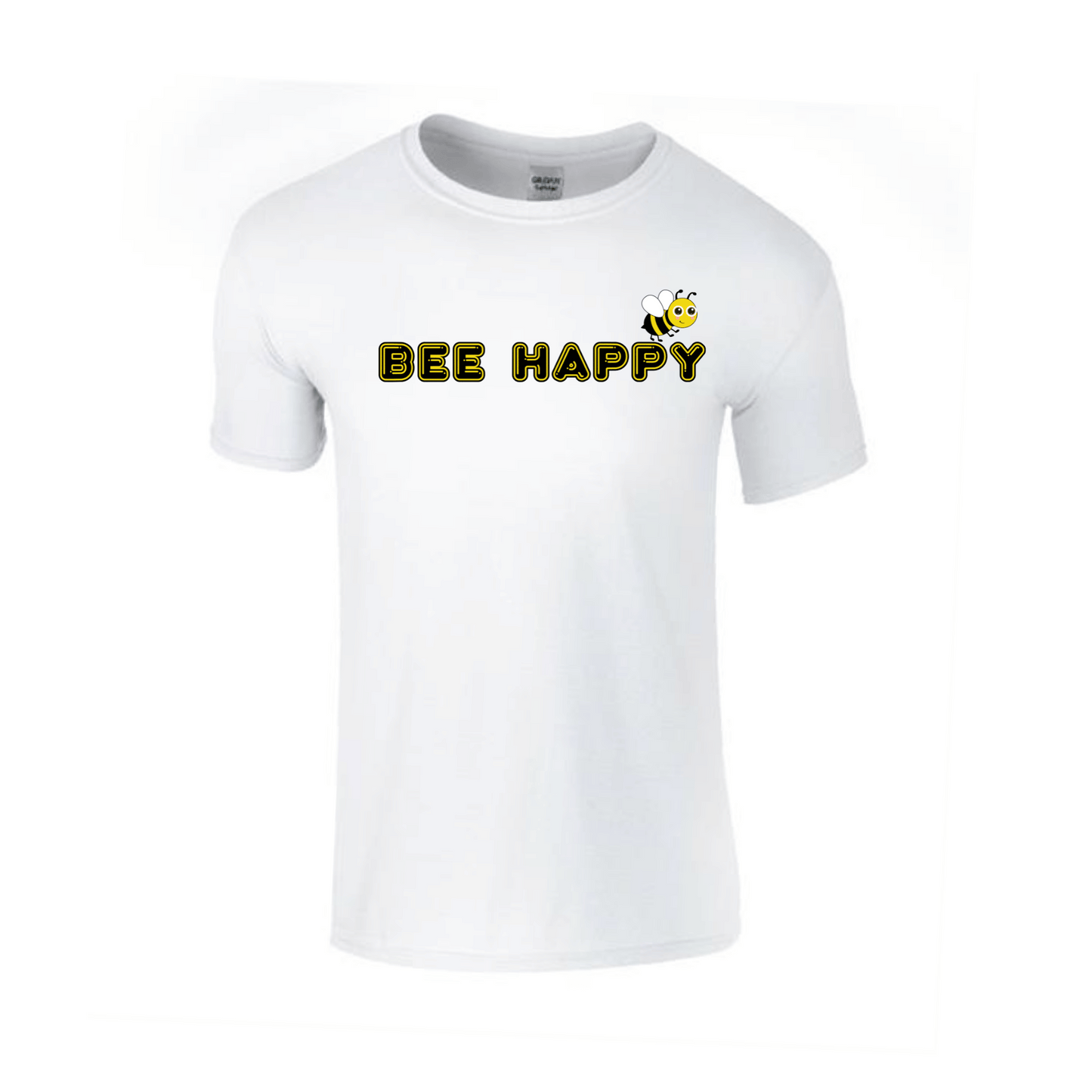 Bee Happy | Printed Crew Neck T-Shirt