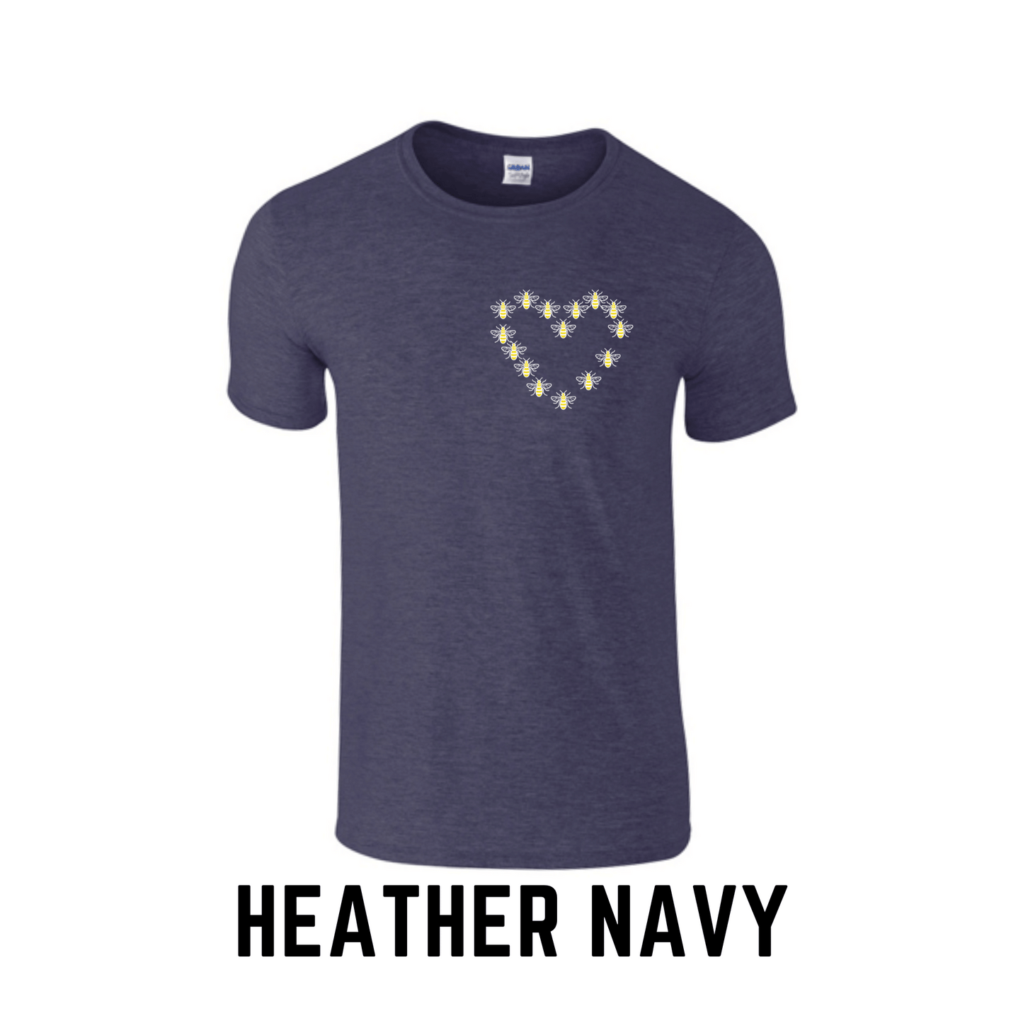 Bee Heart | Printed Crew Neck T-Shirt