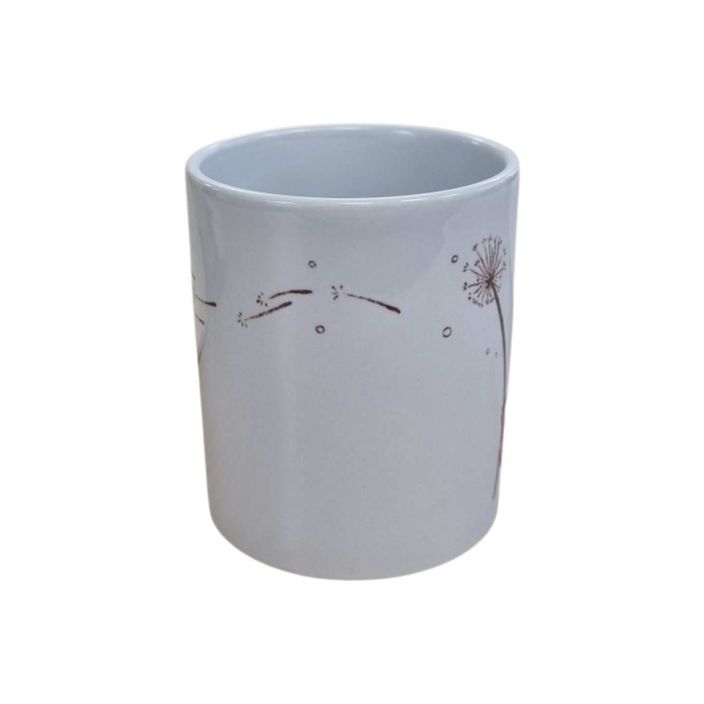 Mohn Art Little Mushroom and Dandelion | White Ceramic Mug