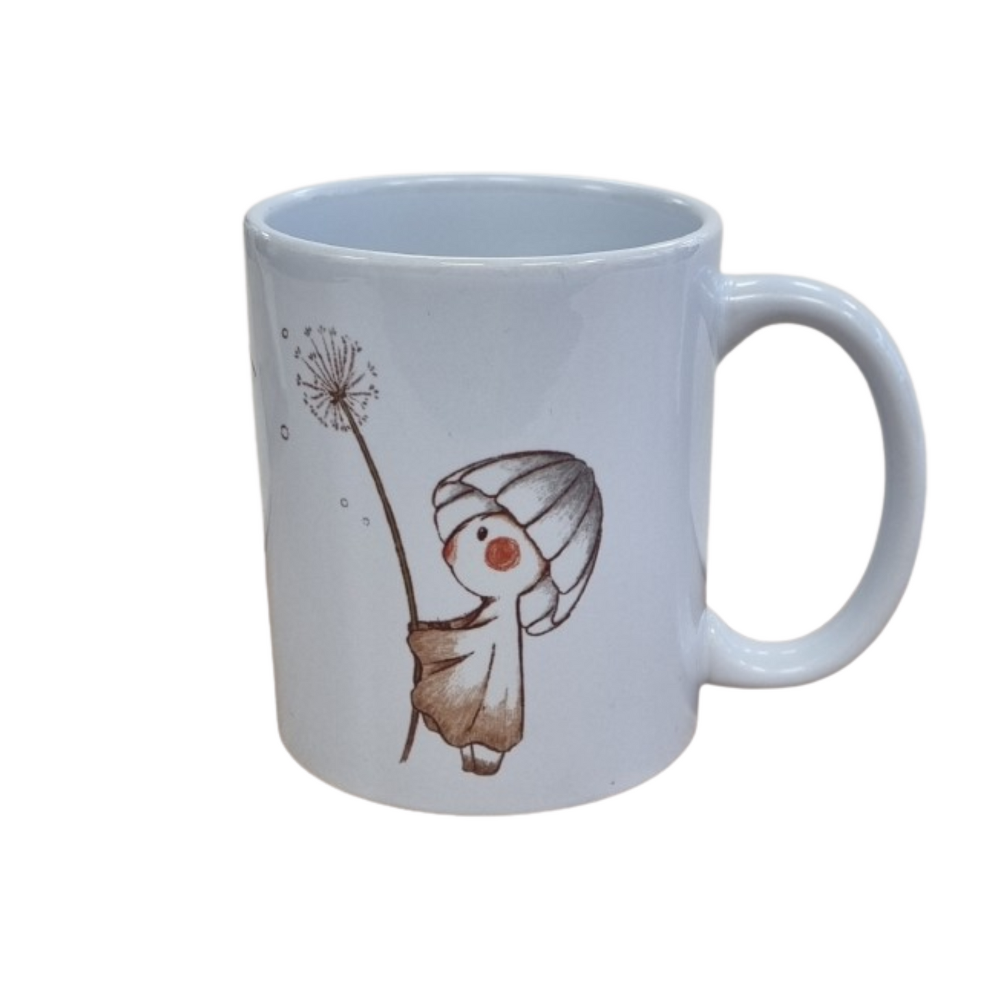 Mohn Art Little Mushroom and Dandelion | White Ceramic Mug