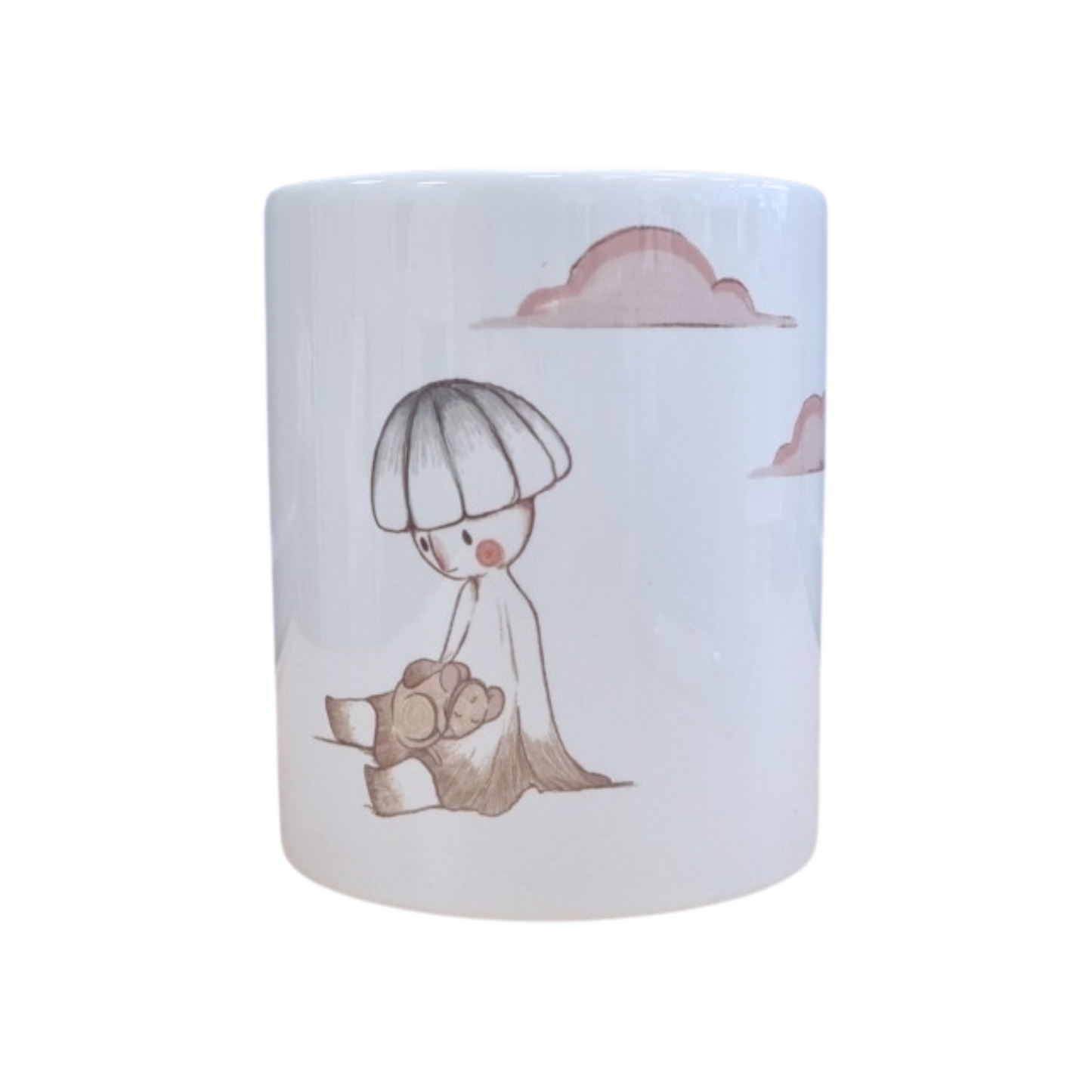 Mohn Art Little Mushroom Set of Four | White Ceramic Mugs