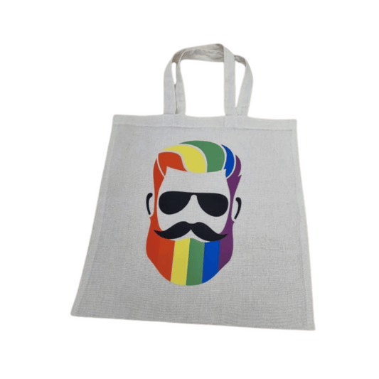 Rainbow Man Cream Tote Bag