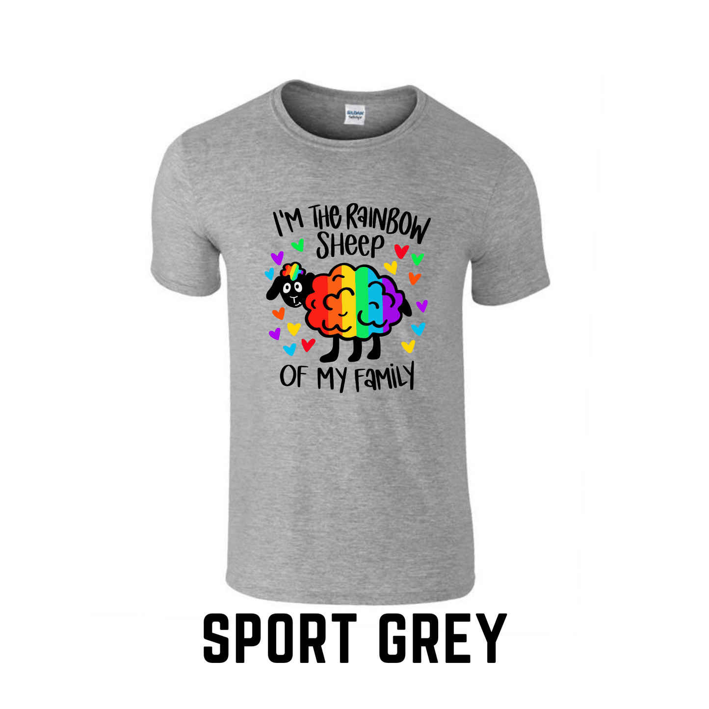 I'm the Rainbow Sheep | Printed Crew Neck T-Shirt