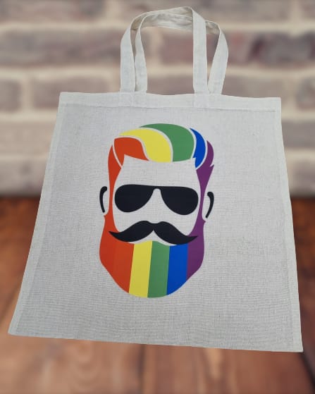 Rainbow Man Cream Tote Bag