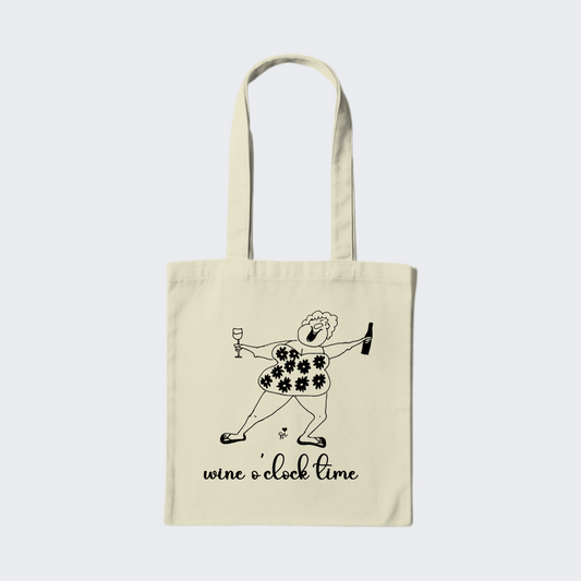 Wine Time Tote Bag - Designed by Dianne